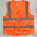 gilet de sécurité réfléchissant avec 4 bandes réfléchissantes